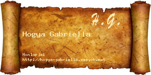 Hogya Gabriella névjegykártya